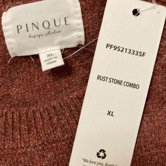 Pinque Gina Rust Stone Combo Crew neck Sweater‎ Size XL (Q4) - Picture 5 of 10